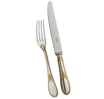 Place fork in silver lated and gilding - Ercuis